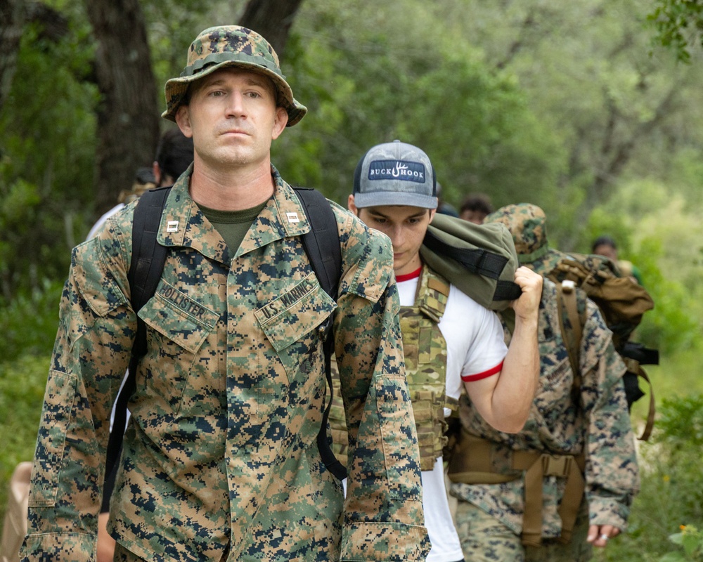 Officer Selection Team Austin conducts a conditioning hike