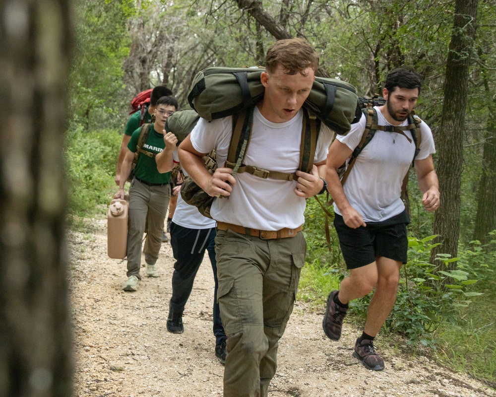 Officer Selection Team Austin conducts a conditioning hike