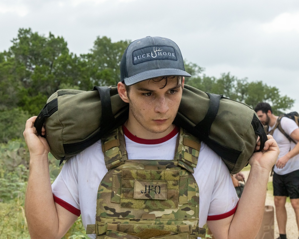 Officer Selection Team Austin conducts a conditioning hike