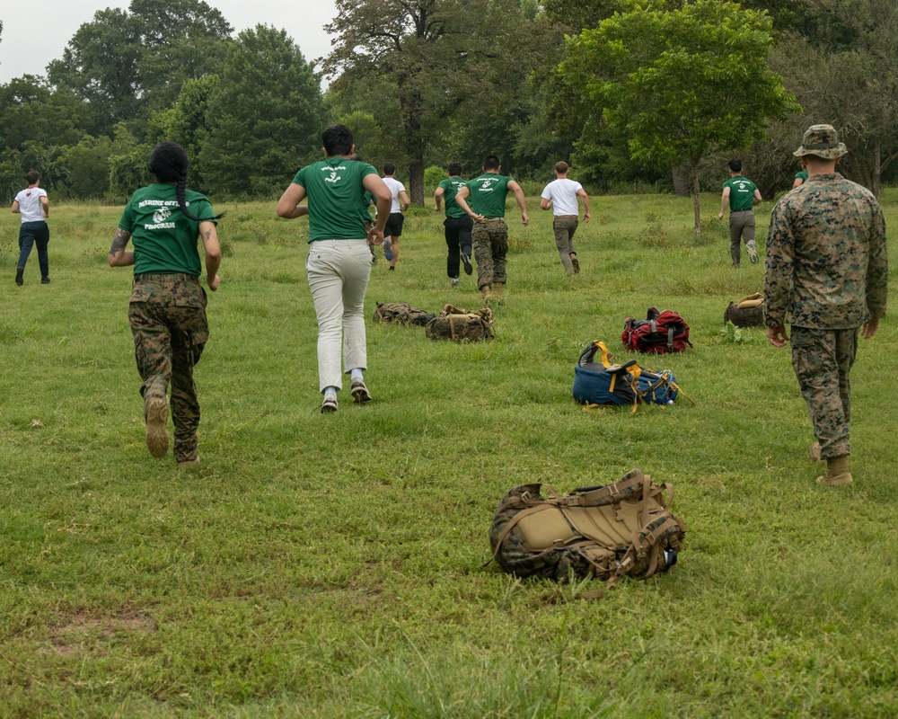Officer Selection Team Austin conducts a conditioning hike