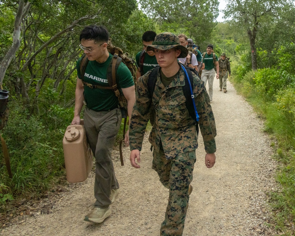 Officer Selection Team Austin conducts a conditioning hike