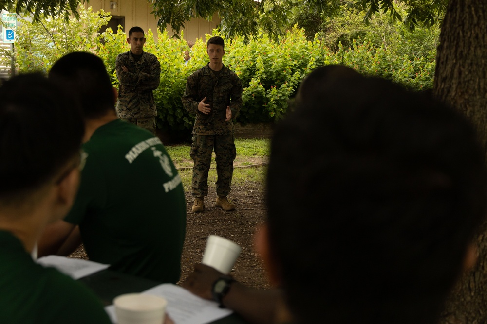 Officer Selection Team Austin conducts a conditioning hike