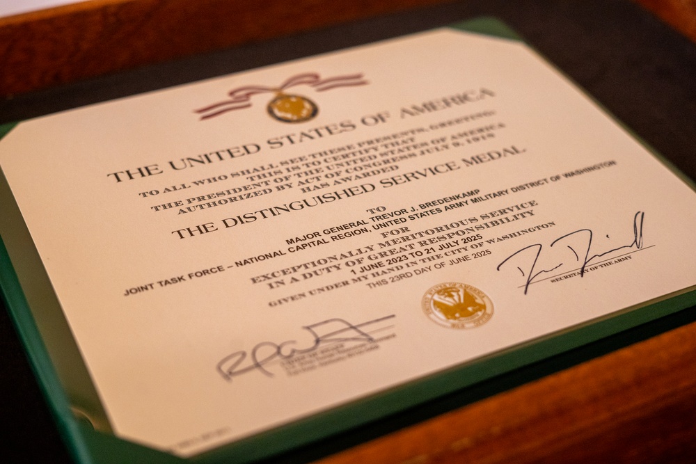 U.S. Army Military District of Washington Change of Command Awards Ceremony, July 21, 2025