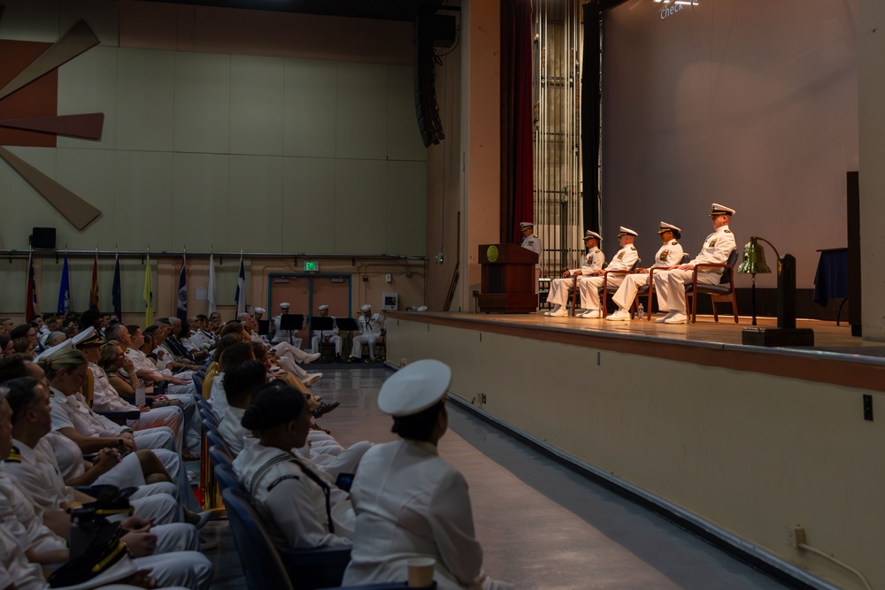 Capt. Clark relinquishes command to Capt. Cleckley