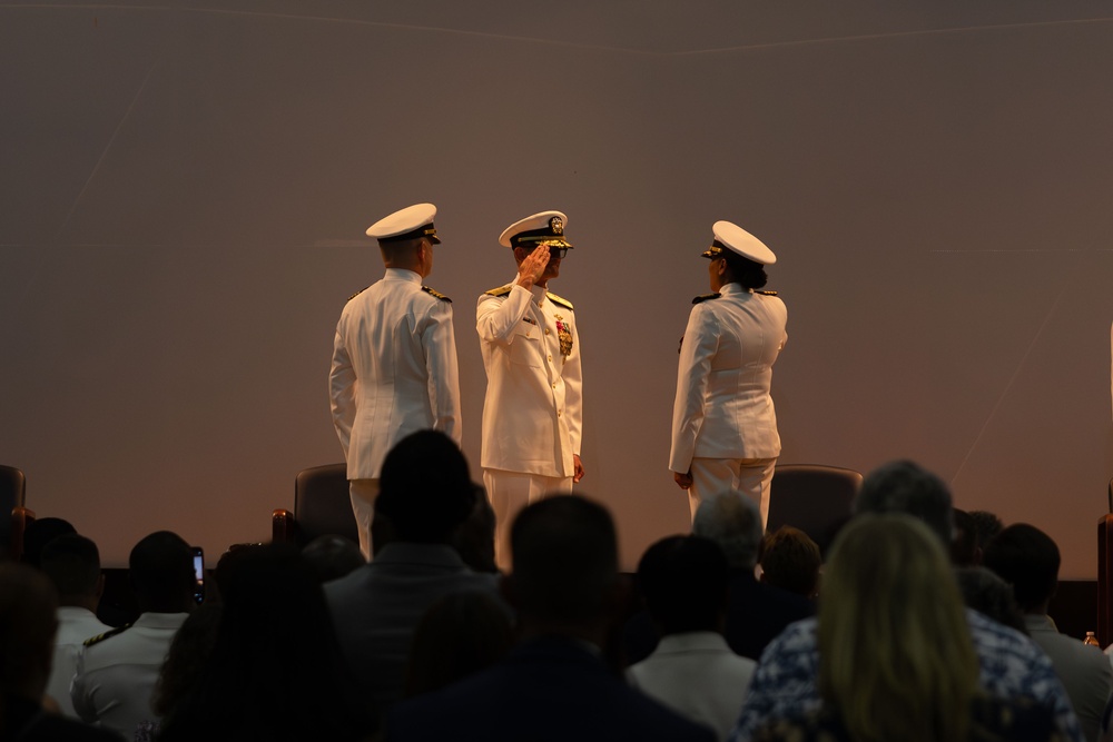 Capt. Clark relinquishes command to Capt. Cleckley