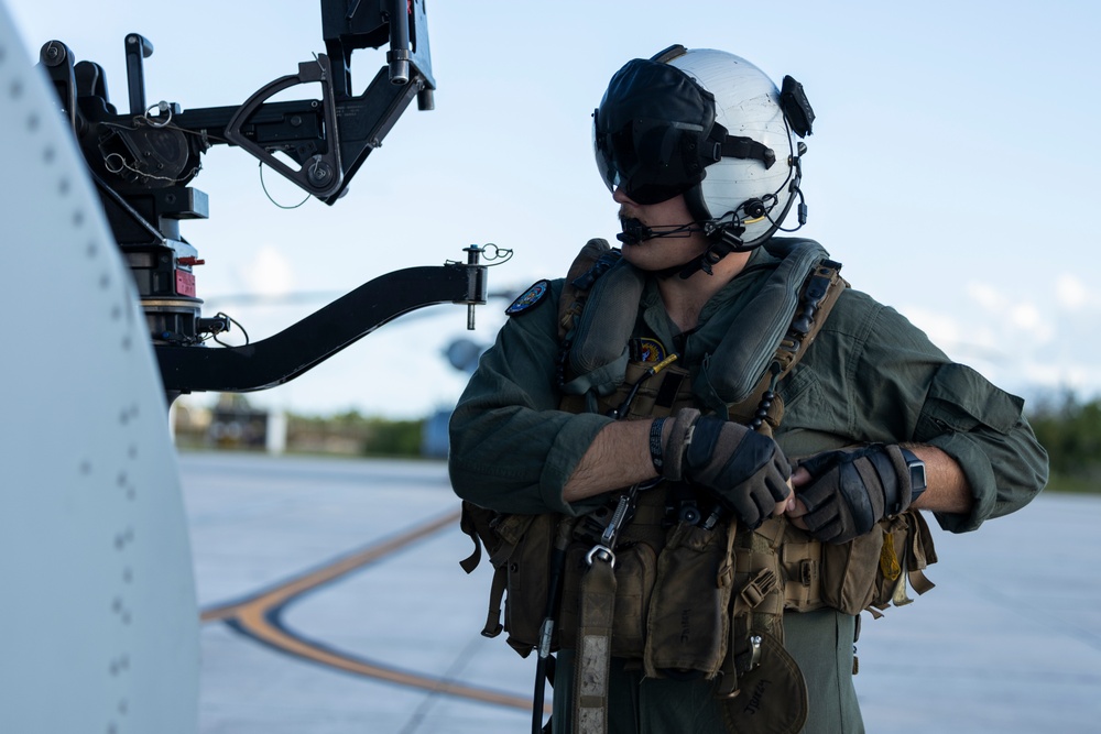 U.S. Marines with HMH-461 conduct flight operations and simulate air-delivered ground refueling