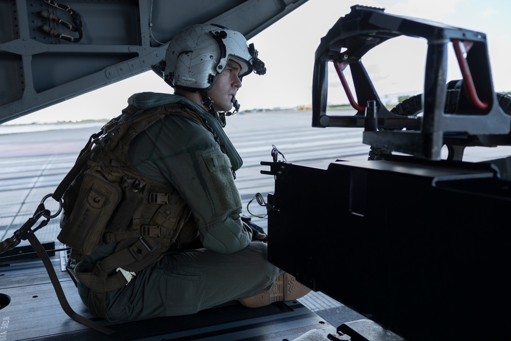 U.S. Marines with HMH-461 conduct flight operations and simulate air-delivered ground refueling