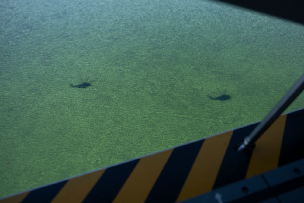 U.S. Marines with HMH-461 conduct flight operations and simulate air-delivered ground refueling