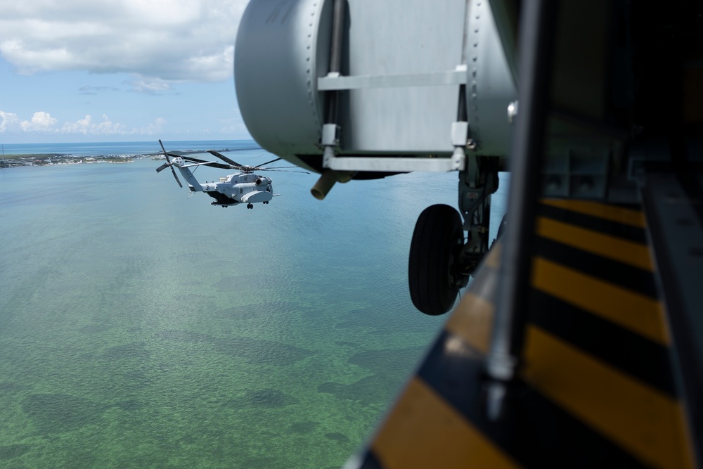 U.S. Marines with HMH-461 conduct flight operations and simulate air-delivered ground refueling
