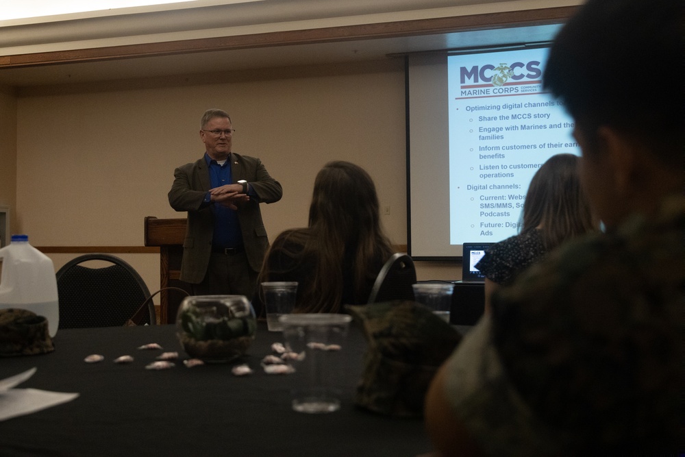 Marine Corps Community Services conduct brief for Marine spouses