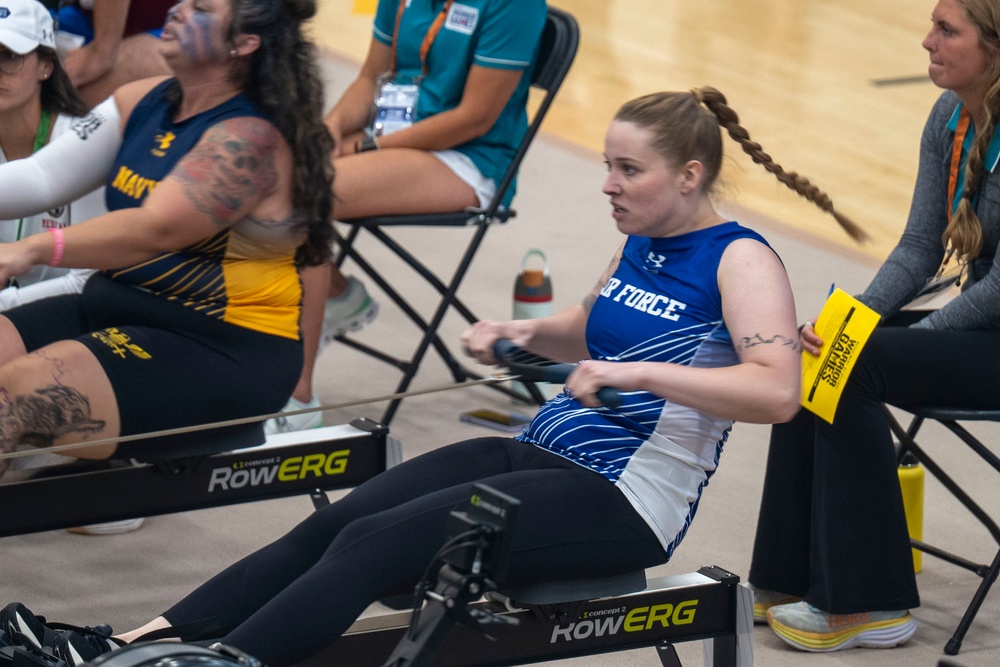 Team Air Force competes in rowing at the 2025 Warrior Games