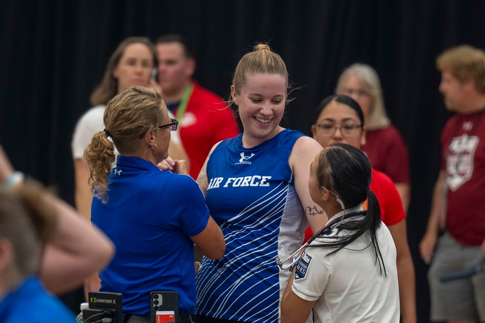 Team Air Force competes in rowing at the 2025 Warrior Games