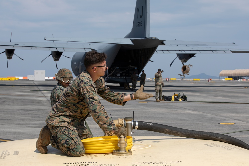 U.S. Air Force, U.S. Marine Corps and Japanese Air Self Defense Force conduct refueling exercise.