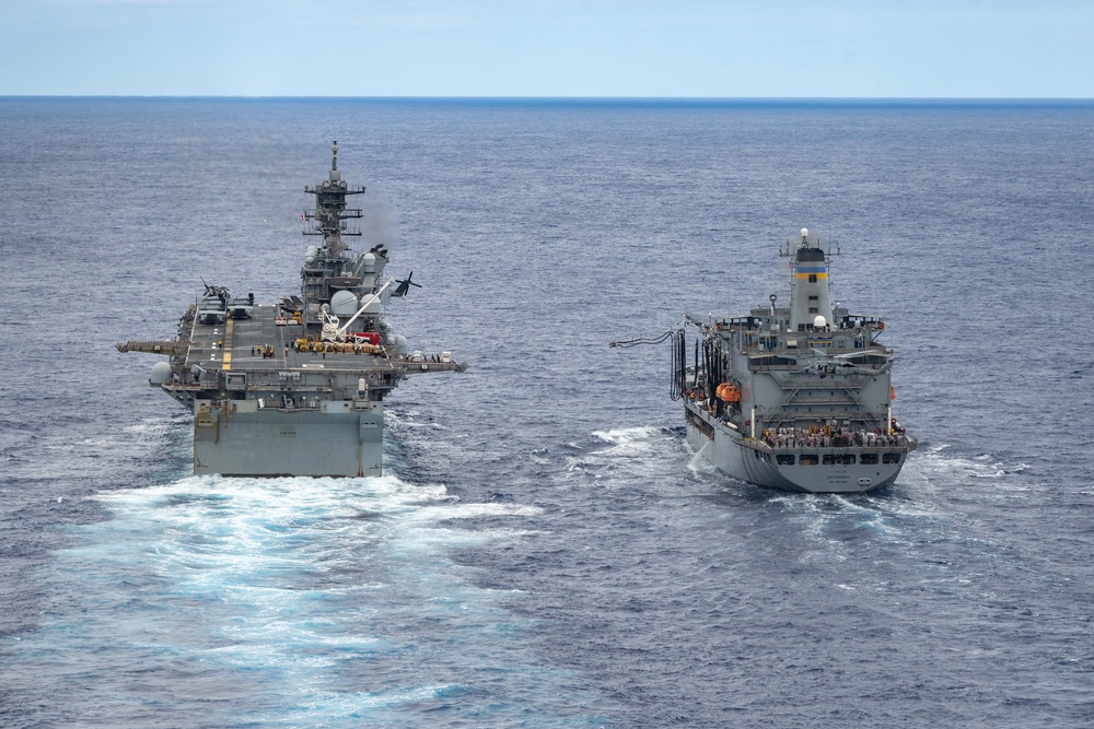America Strike Group Conducts Replenishment at Sea with USNS Rappahannock During Talisman Sabre 25