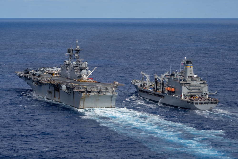 America Strike Group Conducts Replenishment at Sea with USNS Rappahannock During Talisman Sabre 25