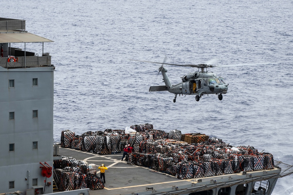 America Strike Group Conducts Replenishment at Sea with USNS Rappahannock During Talisman Sabre 25