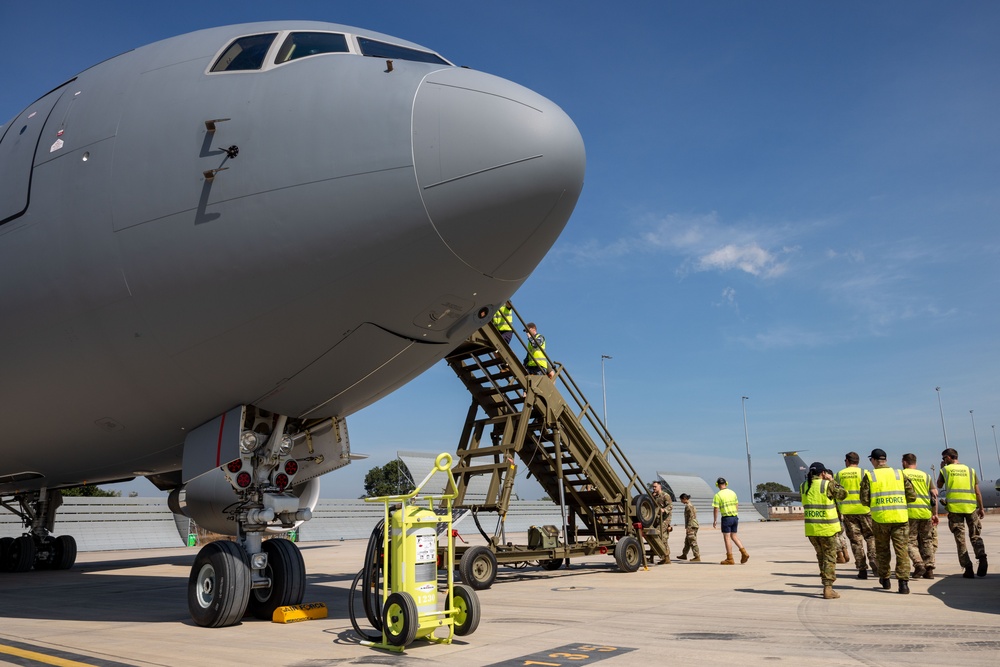 Royal Australian Air Force Airmen Tour U.S. KC-46A