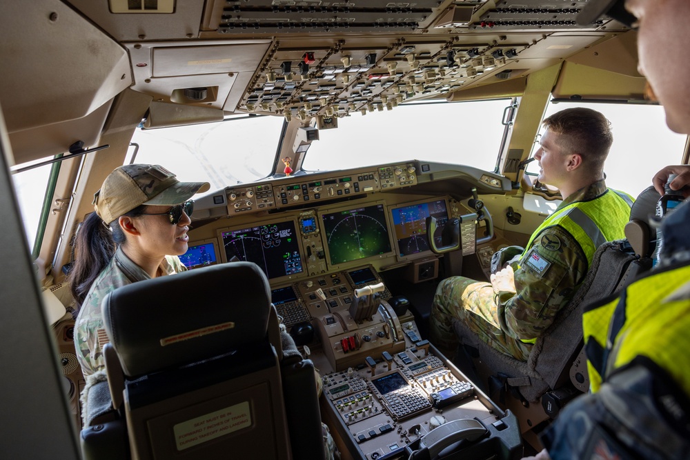 Royal Australian Air Force Airmen Tour U.S. KC-46A