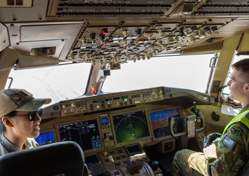 Royal Australian Air Force Airmen Tour U.S. KC-46A