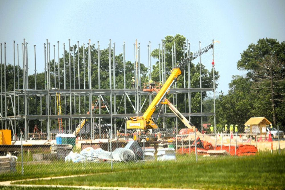 July 2025 construction operations for $55.75 million Collective Training Officers Quarters Project at Fort McCoy