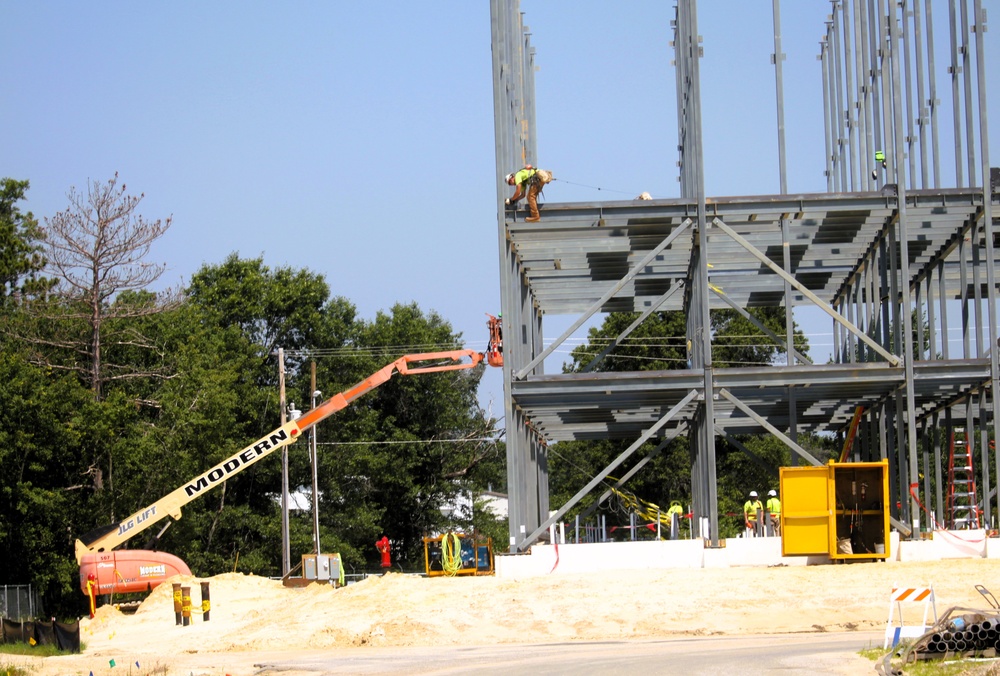 July 2025 construction operations for $55.75 million Collective Training Officers Quarters Project at Fort McCoy