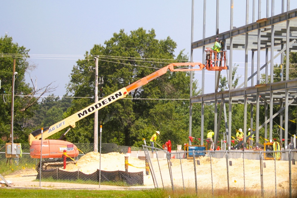 July 2025 construction operations for $55.75 million Collective Training Officers Quarters Project at Fort McCoy