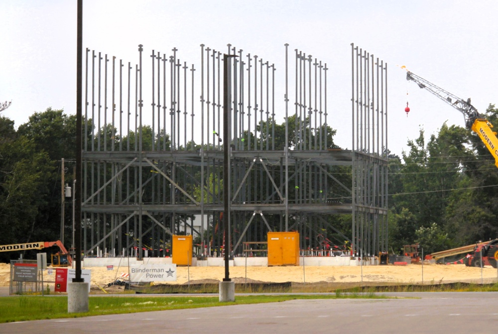July 2025 construction operations for $55.75 million Collective Training Officers Quarters Project at Fort McCoy