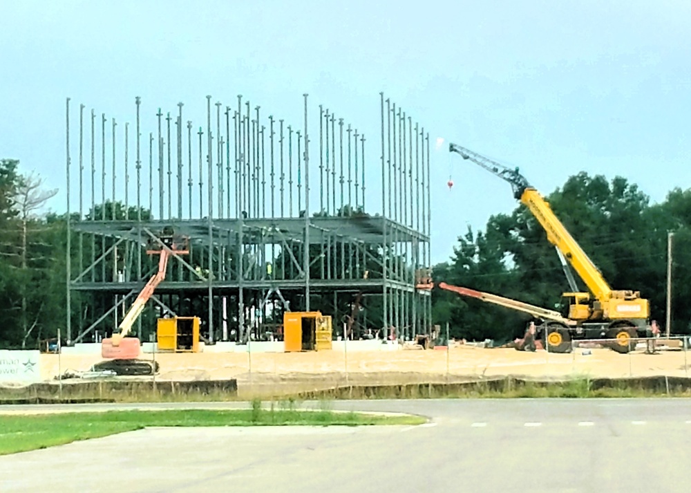 July 2025 construction operations for $55.75 million Collective Training Officers Quarters Project at Fort McCoy