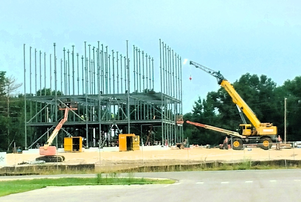 July 2025 construction operations for $55.75 million Collective Training Officers Quarters Project at Fort McCoy