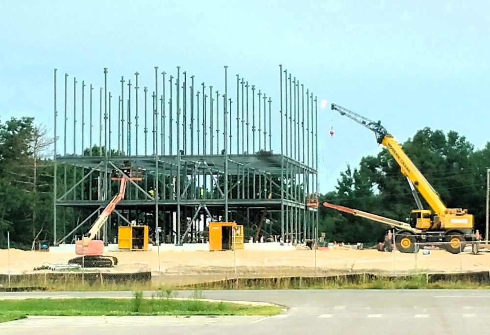 July 2025 construction operations for $55.75 million Collective Training Officers Quarters Project at Fort McCoy