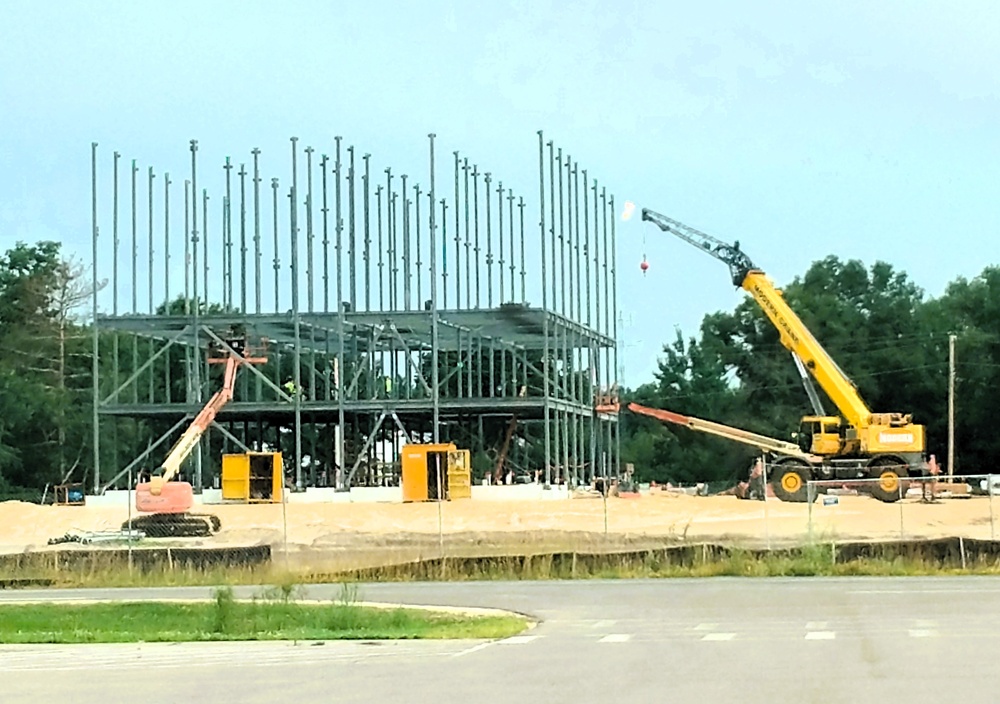 July 2025 construction operations for $55.75 million Collective Training Officers Quarters Project at Fort McCoy