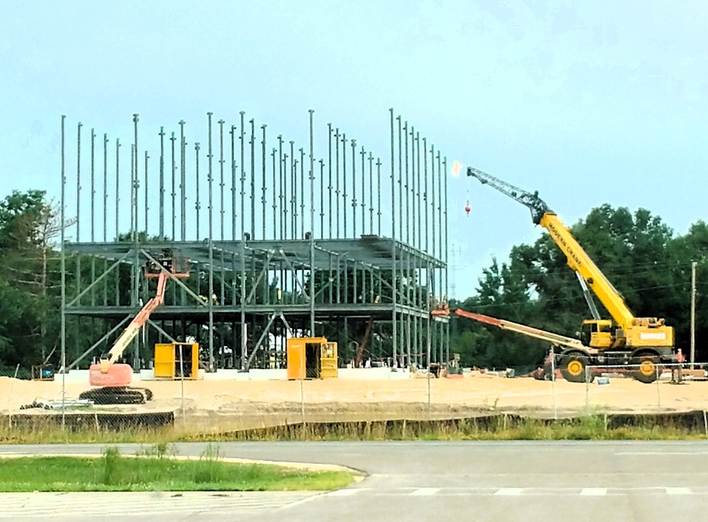 July 2025 construction operations for $55.75 million Collective Training Officers Quarters Project at Fort McCoy