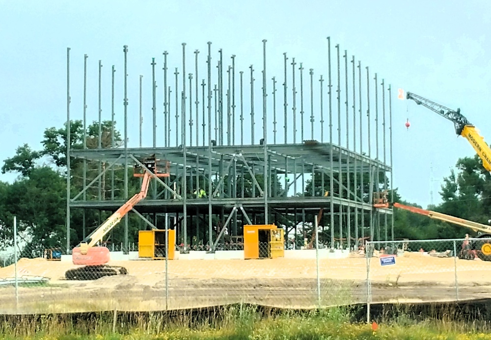 July 2025 construction operations for $55.75 million Collective Training Officers Quarters Project at Fort McCoy