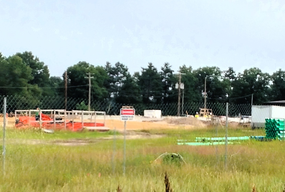 July 2025 construction operations for $55.75 million Collective Training Officers Quarters Project at Fort McCoy