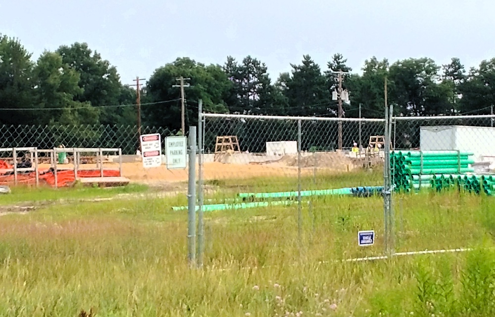 July 2025 construction operations for $55.75 million Collective Training Officers Quarters Project at Fort McCoy