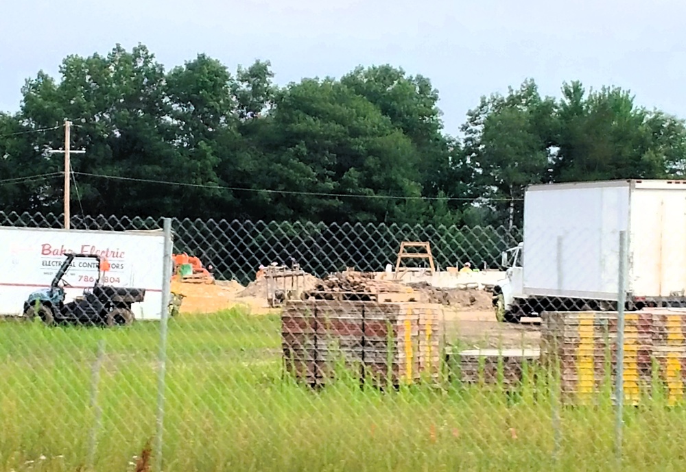 July 2025 construction operations for $55.75 million Collective Training Officers Quarters Project at Fort McCoy