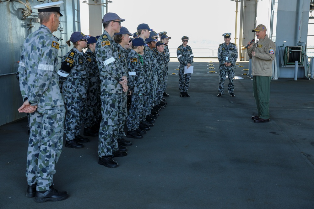 Australian Navy Cadets visit USS John L. Canley
