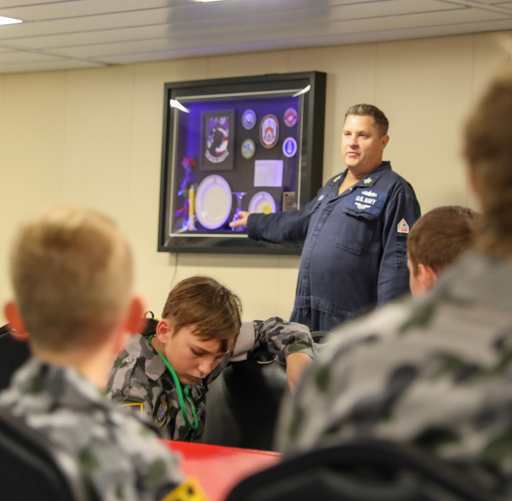 Australian Navy Cadets visit USS John L. Canley
