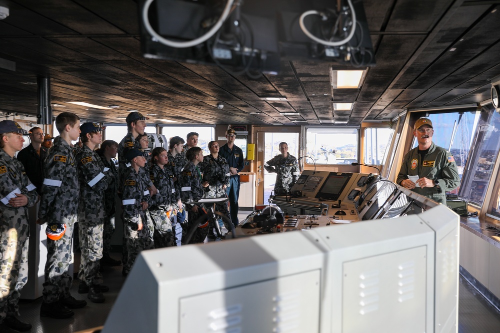 Australian Navy Cadets visit USS John L. Canley