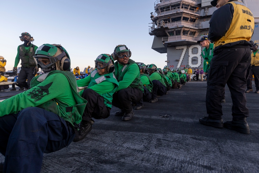 USS Gerald R. Ford (CVN 78) Conducts Flight Deck Firefighting Drills