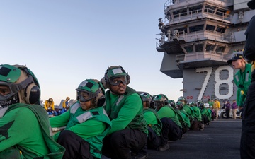 USS Gerald R. Ford (CVN 78) Conducts Flight Deck Firefighting Drills