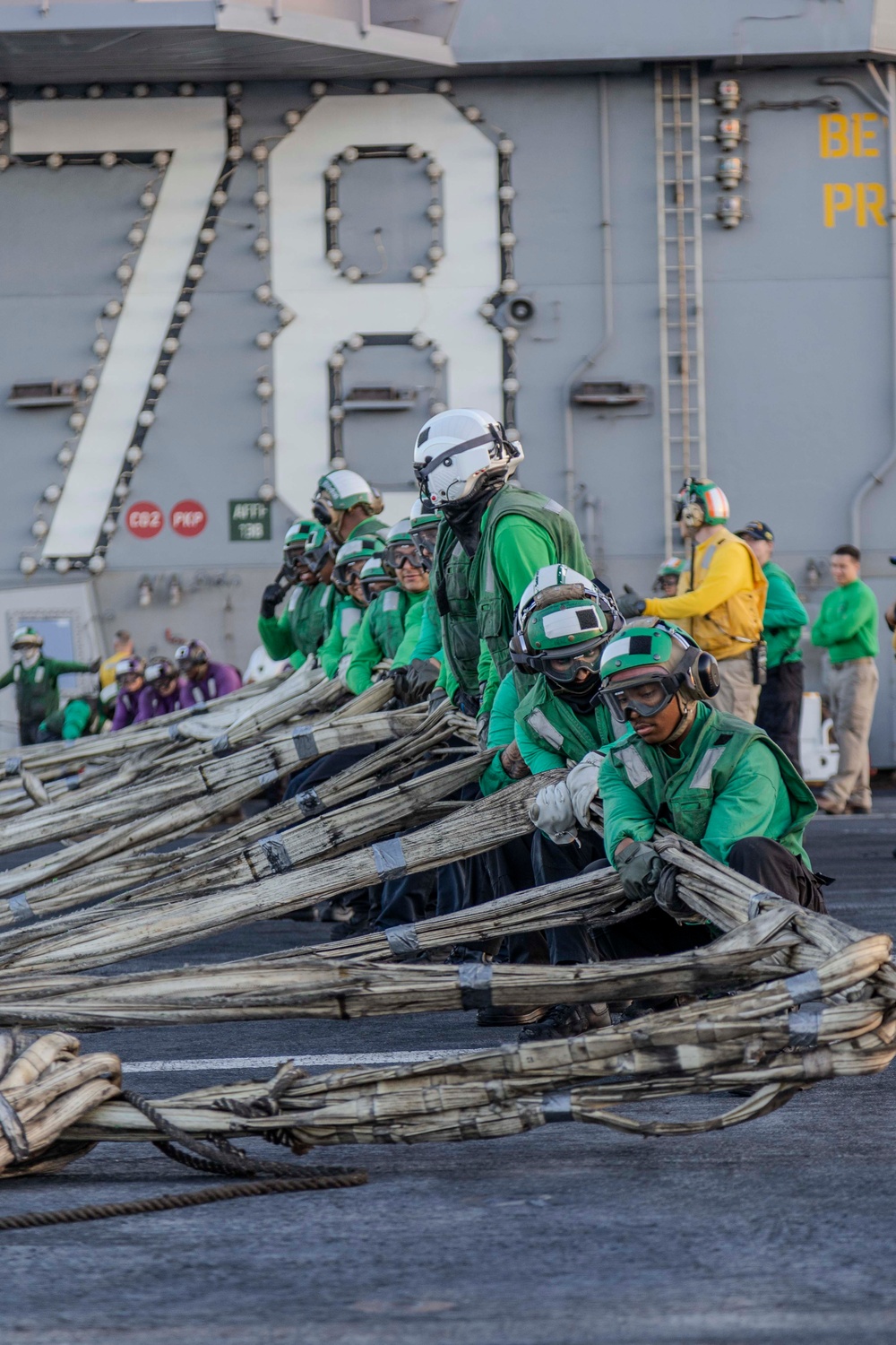 USS Gerald R. Ford (CVN 78) Conducts Flight Deck Firefighting Drills