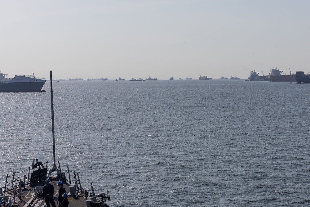 USS Curtis Wilbur (DDG 54) Departs Singapore