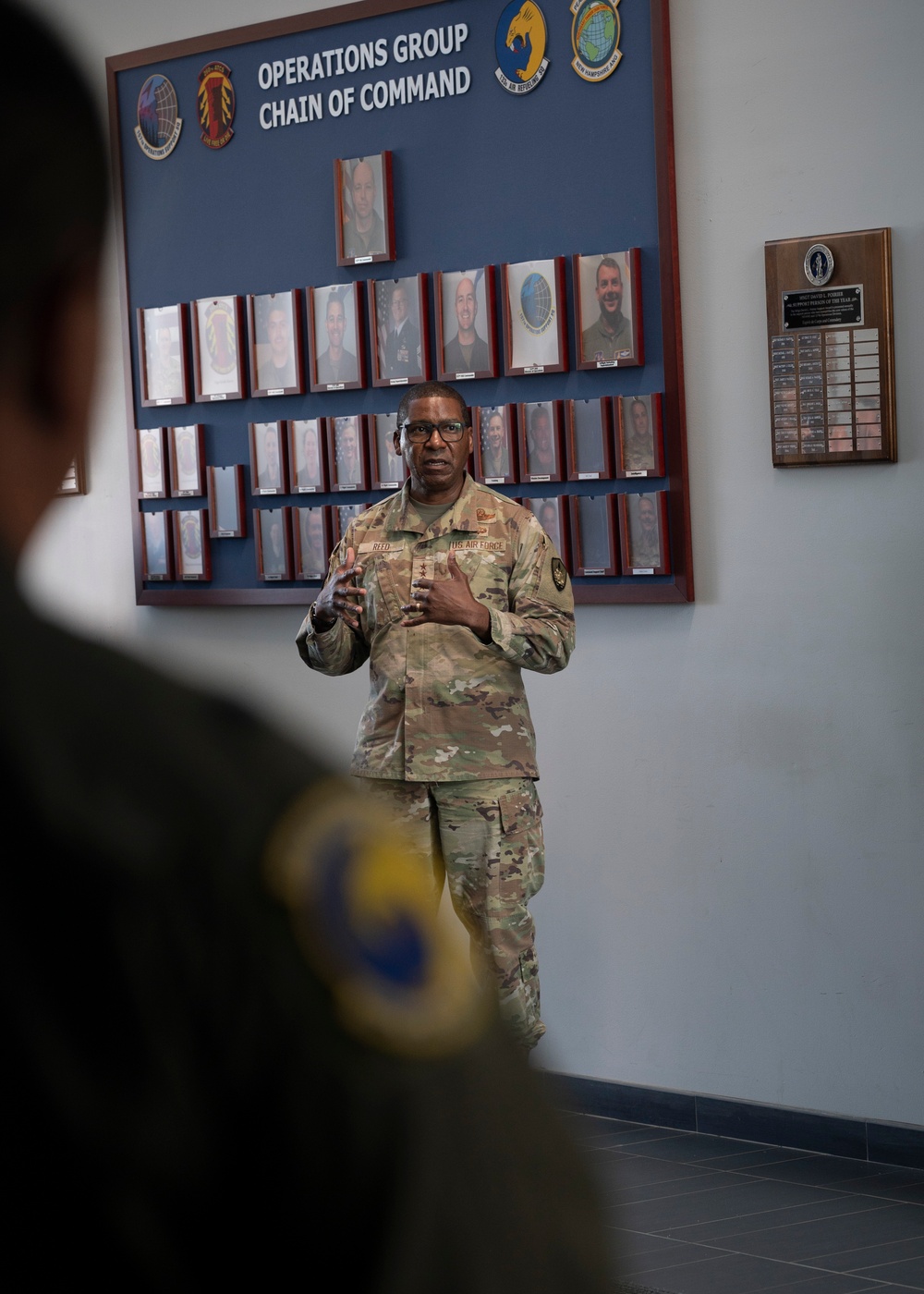 Gen. Randall Reed Visits Pease