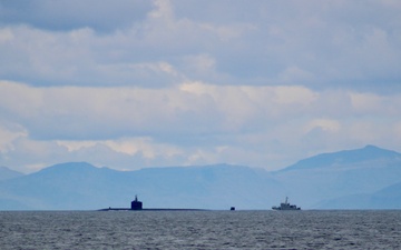 USS Newport News (SSN 750) Departs Faxa Bay