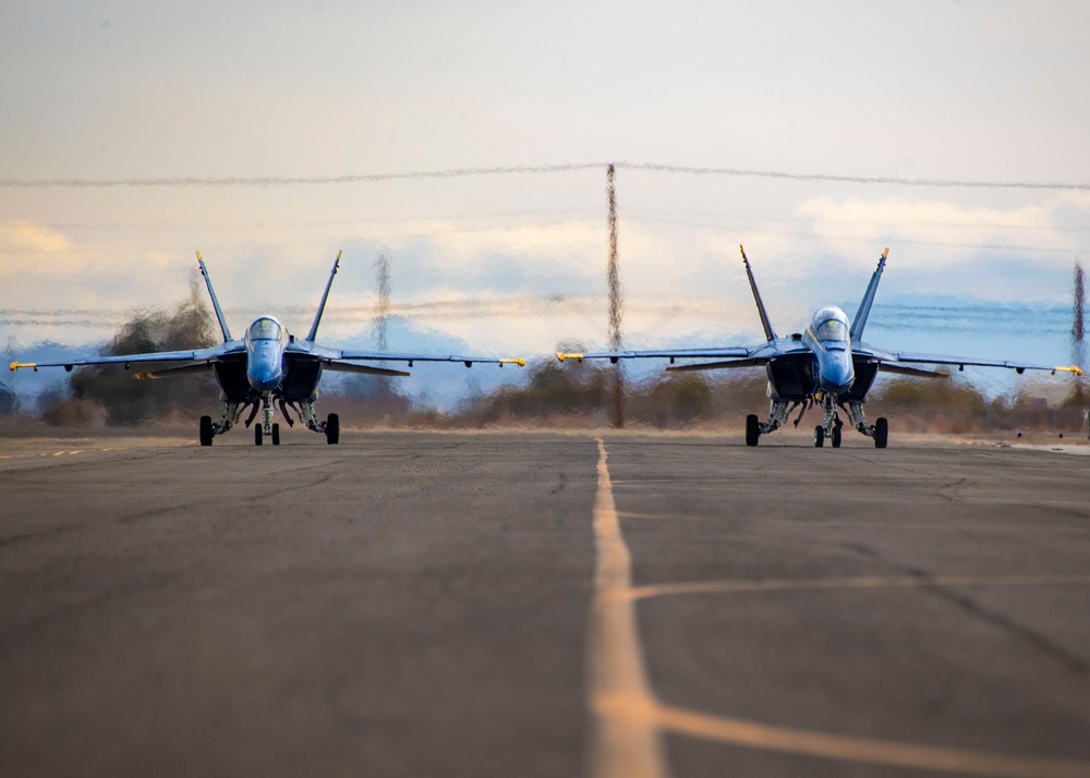 The Blue Angels’ conduct Winter Training in  El Centro