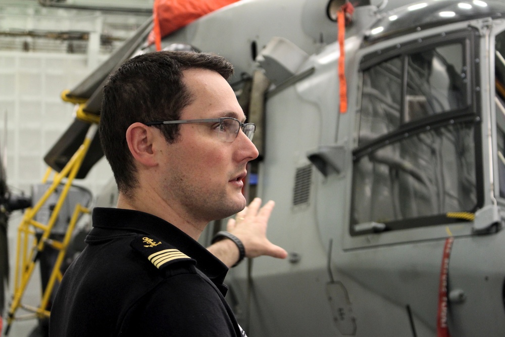 U.S. Navy Sailors visit the Fremm Normandie (D651)