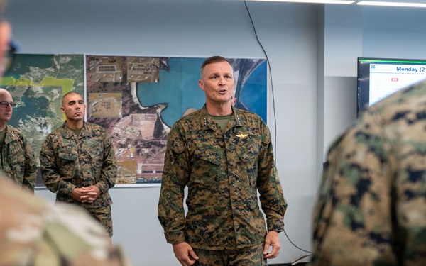 MARFORSOUTH command team  visits JTF-SG personnel