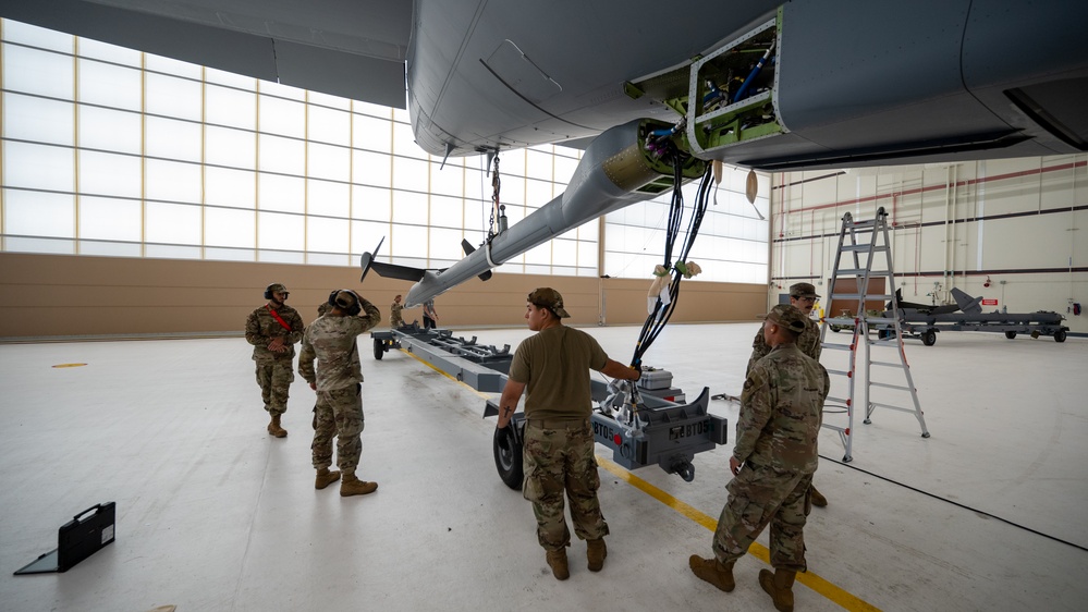 Travis maintainers remove KC-46 boom for repair