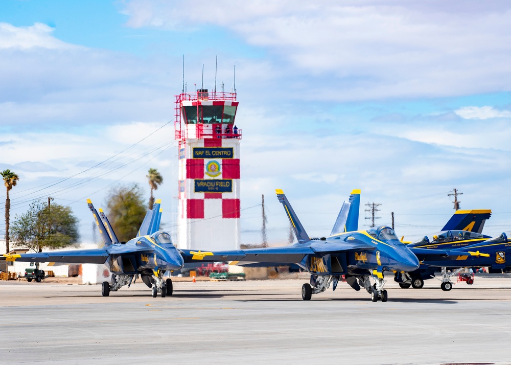 The Blue Angels’ conduct Winter Training in  El Centro